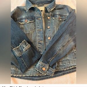 Blue Jean Jacket (L)w/Cute Matching Vans(6.5)
